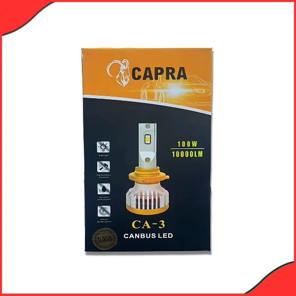 Capra Canbus CA-3 LED Headlight Bulbs – 100W 10000LM H4, 9005, H11 Car Lights - best led lights in pakistan