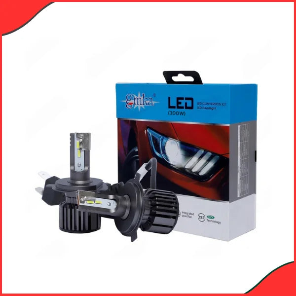 Gmka Car LED Headlight – 100W H4 High Power Bulb - High Quality