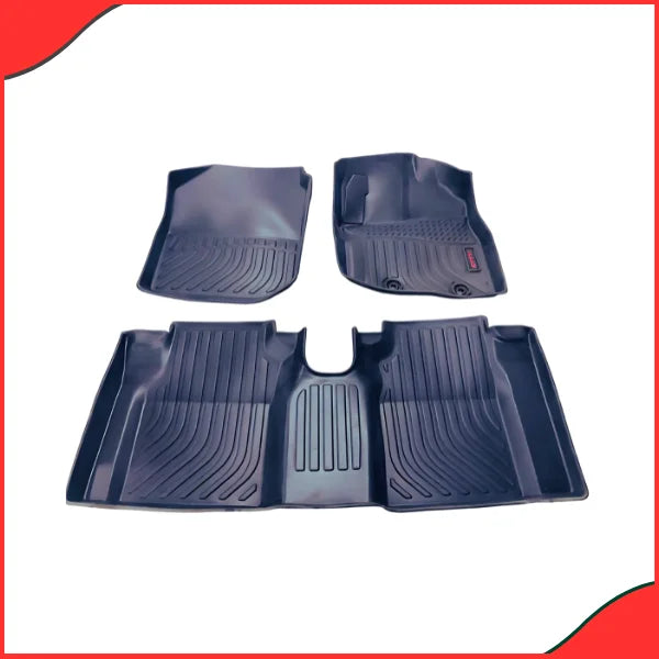 Honda City TPR Floor Mats (Black, 2010–2021) – Durable, Waterproof & Custom Fit- Best TPR Floor Mats in Pakistan
