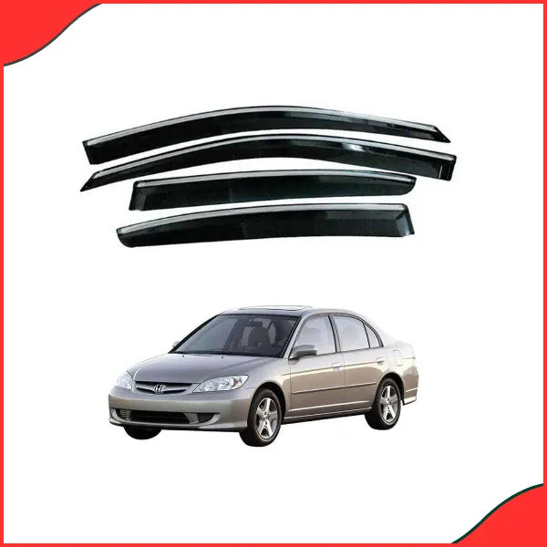 Honda Civic 2004-2006 Air Press Sun Visor Non-Chrome Wind Deflectors - Latest