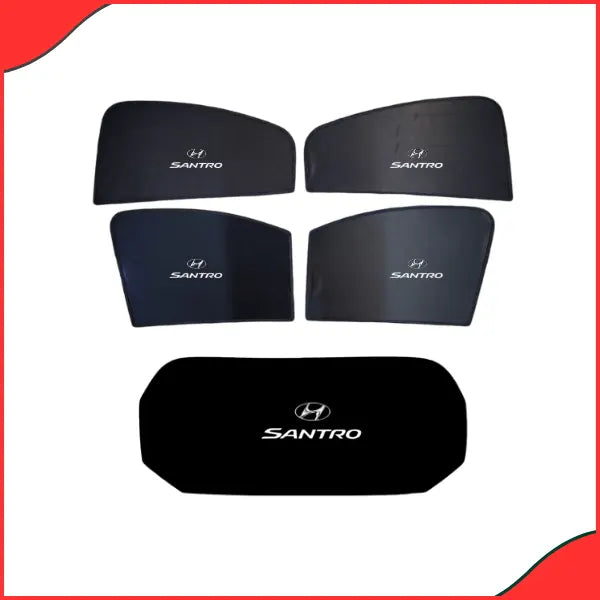 Hyundai Santro Window Sunshades (2003-2008) Full Set – Side & Rear for UV Protection - Latest