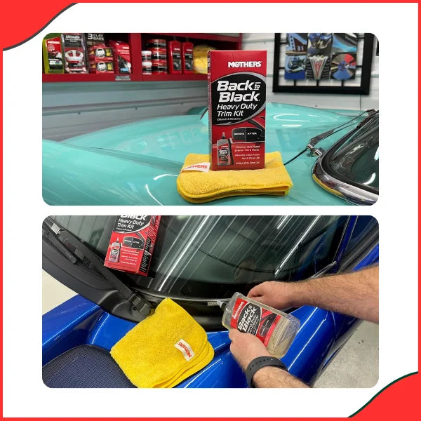 Mothers Back-To-Black Heavy Duty Trim Cleaner – 12oz (6141) – Deep Cleaning for Faded Trim