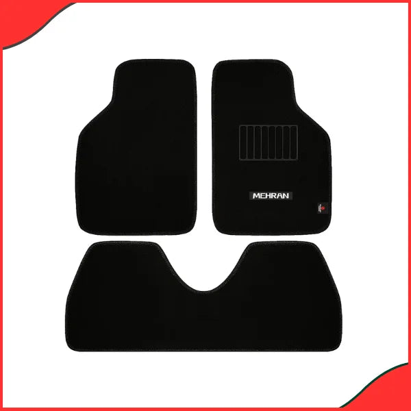Suzuki Mehran 2012–2017 Carpet Floor Mats – Black (3 Pcs Set) - best floor mats in pakistan