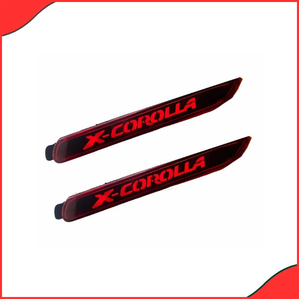 Toyota Corolla 2017-2022 Back Bumper Reflector Lights with Logo