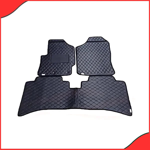 Toyota Corolla Axio 2012–2018 7D Eco Floor Mats – Black Stitched (3 Pcs Set)