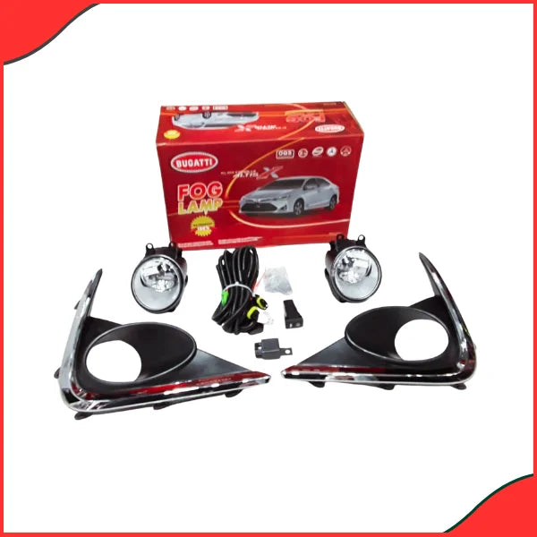 Toyota Corolla X 2021–2024 Bugatti Fog Light Lamps with Chrome Covers – Model TY-1083E - High Quality