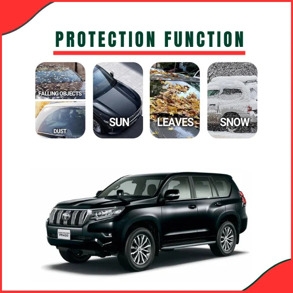 Toyota Prado 2009–2021 Car Cover – Water-Resistant Parachute Fabric, Full Body Protection - Latest