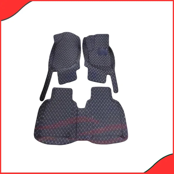 Toyota Prado 7D Floor Mats (Black, 3 Pcs) – Custom Fit 2009–2021 - Best floor mats in Pakistan