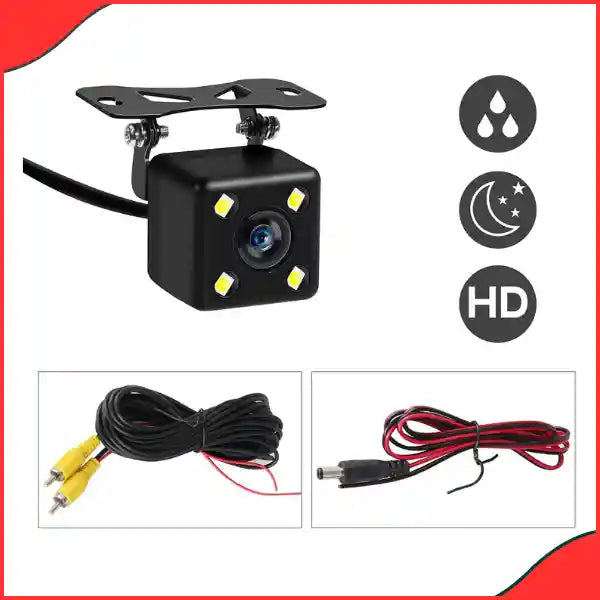Universal Car Rear View Camera 4 LED Waterproof - Wide Angle Vision