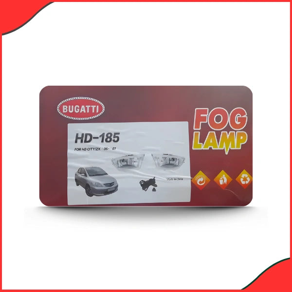 Honda City 2005–2007 Bugatti Fog Lamps HD-185 Halogen Lighting Kit