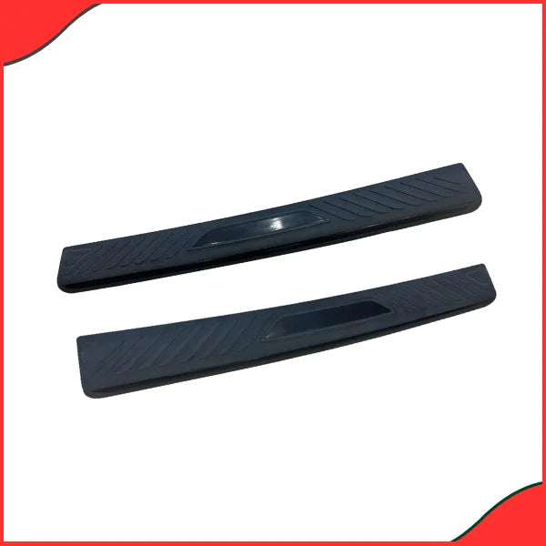 Close-up of Mehran Rear Bumper Protector showing flexible rubber impact material