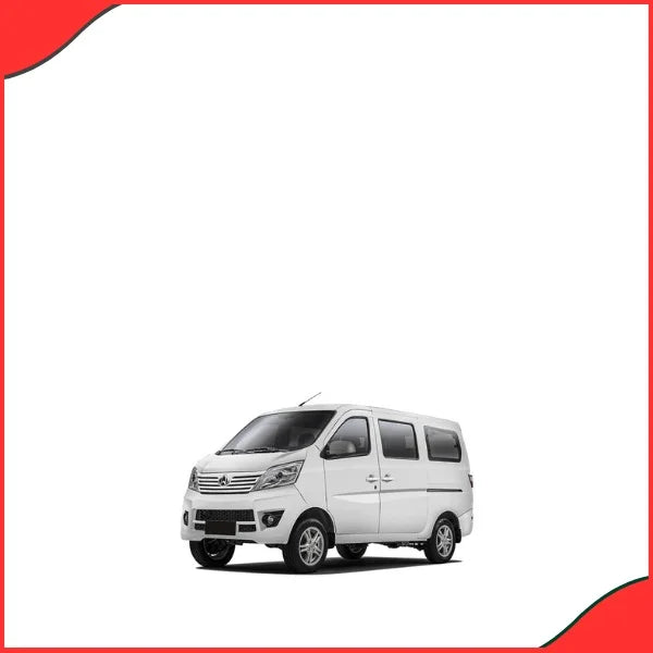 A large collection of Changan Karvaan accessories, featuring 7D custom-fit floor mats, heavy-duty roof rack carriers, and high-power LED lighting