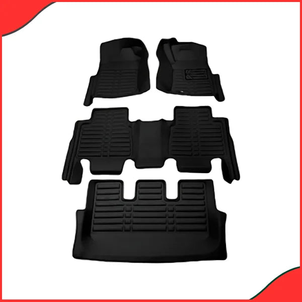 5D Floor Mats for Toyota Fortuner – Black 4PCS Luxury Car Mats - best Toyota fortuner floor mats in pakistan