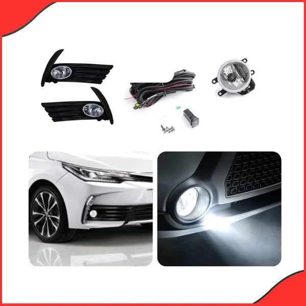 Bugatti Fog Lamps with Chrome for Toyota Corolla 2016–2021 – Bumper Lights