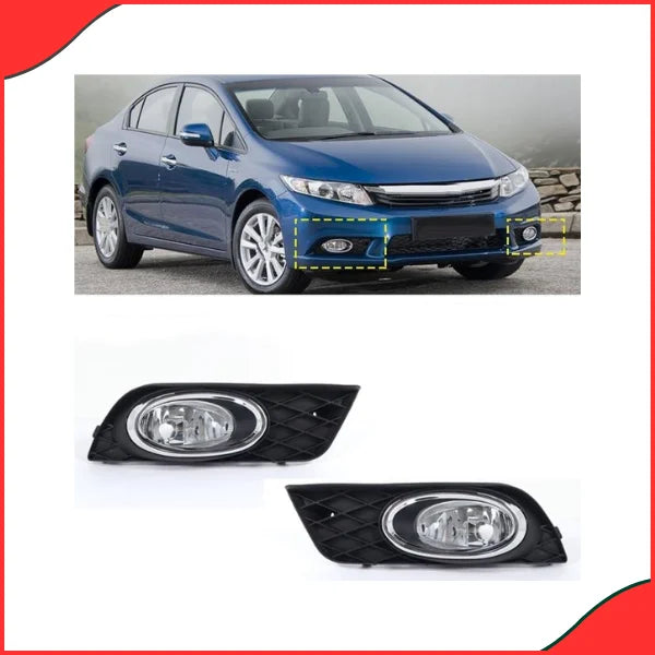 Bugatti Style Fog Lamps for Honda Civic Rebirth Bumper Light  2012-2016 - Good Material