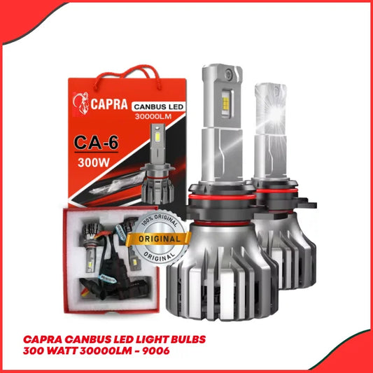 Capra Canbus 9006 LED Headlight Bulbs – 300W 30000LM High Power