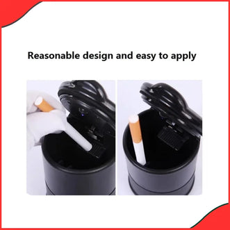 Car 4S Ashtray with LED Light – Portable Smokeless Auto Ash Tray