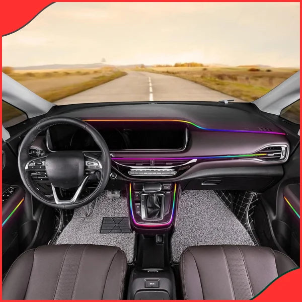Car Dashboard LED Ambient Light Strip  USB Powered, Multi-Color & Smart Control - New