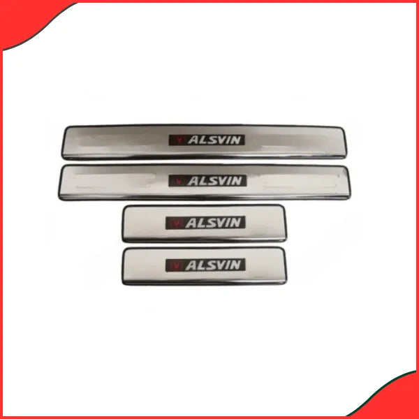 Changan Alsvin LED Door Sill Plates – Chrome Finish  Model 2021-2024 - Latest