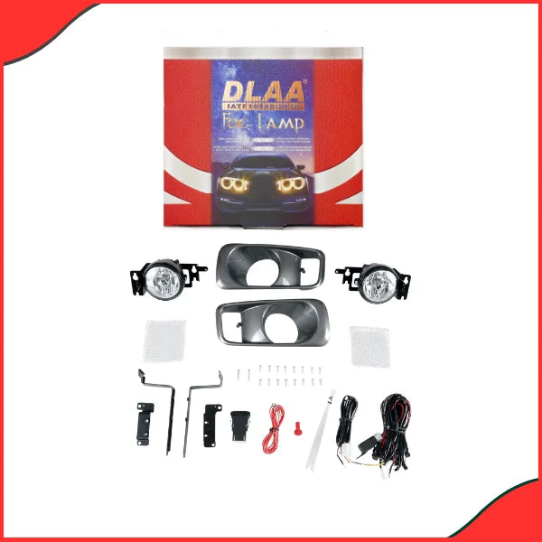 DLAA Honda Civic 1999-2000 Fog Lamps Lights HD093 with Switch and Wiring Kit - car fog lights