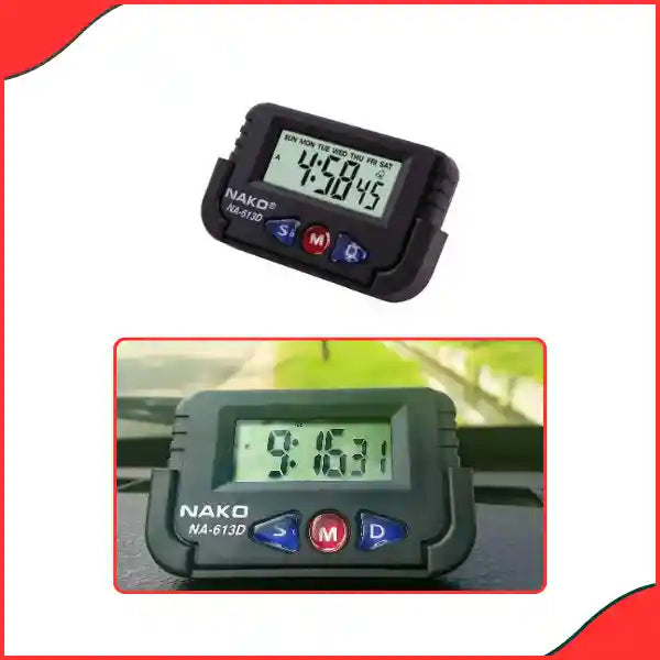 Digital Car Dashboard Table Clock | LED Display & Compact Design