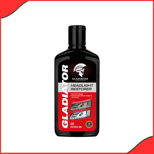 Gladiator Headlight Restorer 300ml – Clear Coat Cleaner & Lens Restoring Solution for Like-New Shine - New Car Accessories