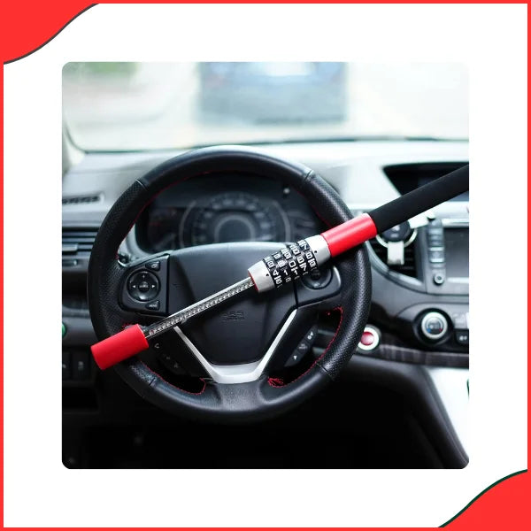 Heavy Duty Steering Wheel Lock – Keyless 5-Digit Anti-Theft Security Device for Cars - Best Quality