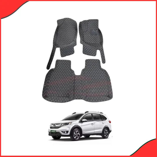 Honda BR-V 7D Floor Mats (Black, 4 Pcs) – Custom Fit for 2017–2021 Models  Waterproof & Durable Car Mats