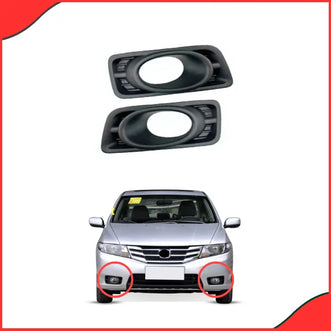 Honda City 2015–2021 Carbon Fiber Fog Lamp Covers – Front Bumper Trim Pair