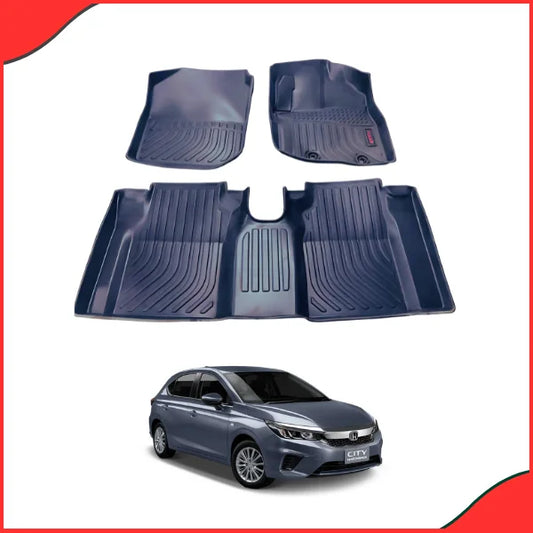 Honda City TPR Floor Mats (Black, 2010–2021) – Durable, Waterproof & Custom Fit