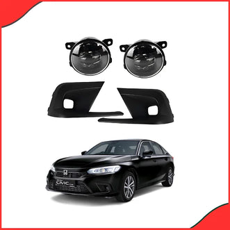 Honda Civic 2022–2023 DLAA Fog Lamps – Durable Front Bumper Fog Lights Without Chrome