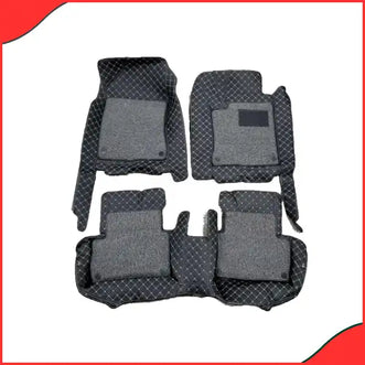 Honda Civic 9D Floor Mats (2016-2023)  Premium Black & Grey 3-Piece Set for Ultimate Protection