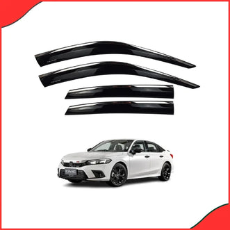 Honda Civic TXR Air Press Sun Visor with Chrome – 4-Piece Set (2022-2023)  Stylish & Weather Protection