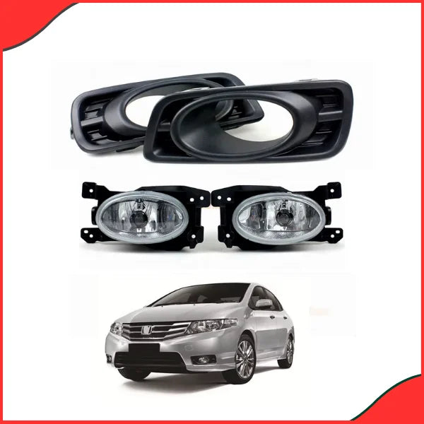 Honda City 2009–2021 Bugatti Black Fog Lamps HD-222 - car fog lights
