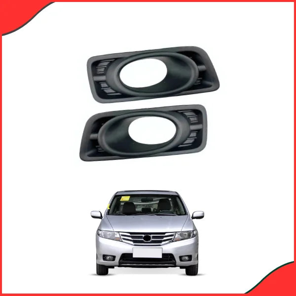 Honda City 2015–2021 Carbon Fiber Fog Lamp Covers – Front Bumper Trim Pair - car fog lights