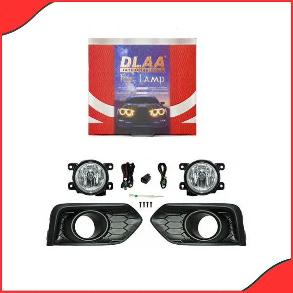 Honda City 2021–2022 DLAA Fog Lamps – Durable Front Bumper Lights Without Chrome - latest brand