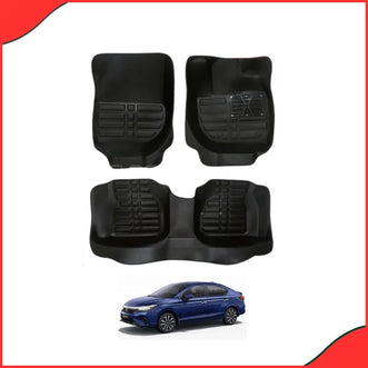 Honda City 5D Custom Floor Mats – Black  Model 2022-2023 - High Quality