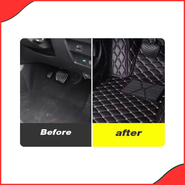Honda City 7D Floor Mats – Black with Multi-Color Stitching (2008–2021  3-Piece Set) - Latest