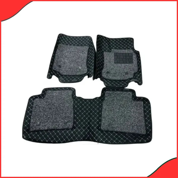 Honda City 9D Premium Floor Mats – Black 3-Piece Set (2008–2021) - Latest