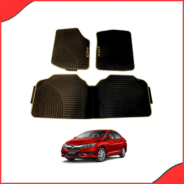Honda City Latex Smoke Floor Mats – Custom Fit (2008–2021)  - Latest