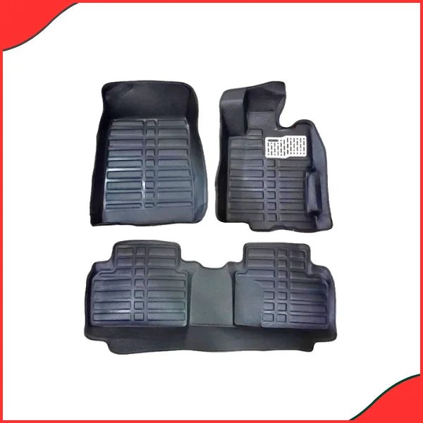 Honda Civic 5D Custom Floor Mats – Black  3-Piece Set (2006-2009) - High Quality