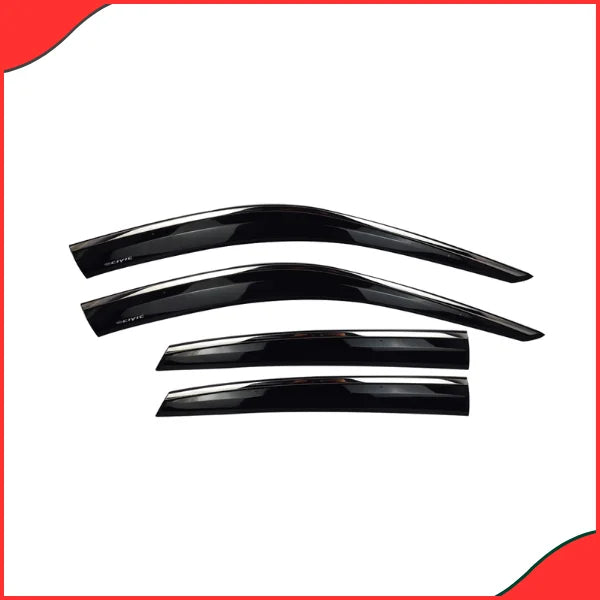 Honda Civic TXR Air Press Sun Visor with Chrome – 4-Piece Set (2022-2023)  Stylish & Weather Protection - Latest