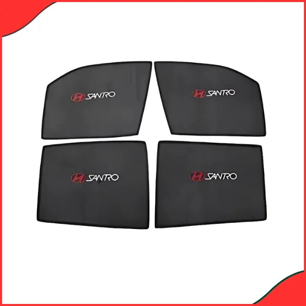 Hyundai Santro Sun Shades with Logo – 4-Piece Set for 2003–2008 Models - Latest Model