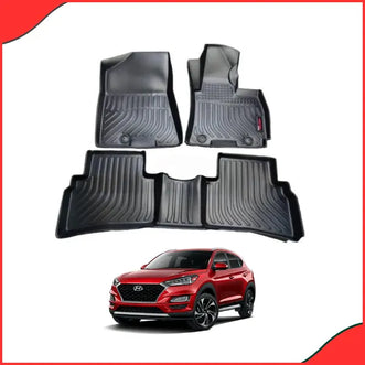 Hyundai Tucson 9D Floor Mats (2020-2021)  Premium Beige with Grass Texture – 3-Piece Set for Ultimate Protection