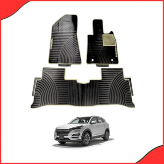 Hyundai Tucson Latex Smoke Floor Mats – Custom Fit (2019–2024)