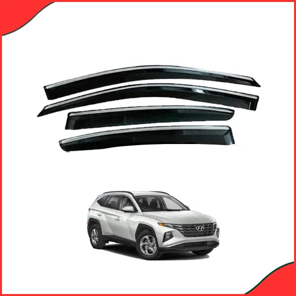 Hyundai Tucson TXR Air Press Sun Visor with Chrome – Fits 2020-2021  Stylish & Weather Protection - Latest