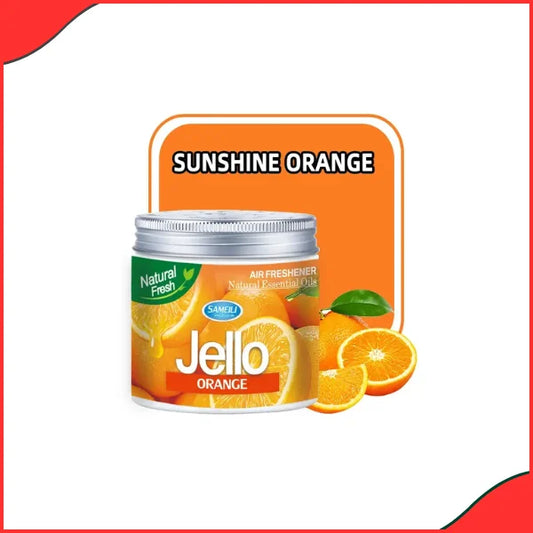 Jello Car Air Freshener Gel – Fresh Orange Scent -  New Brand