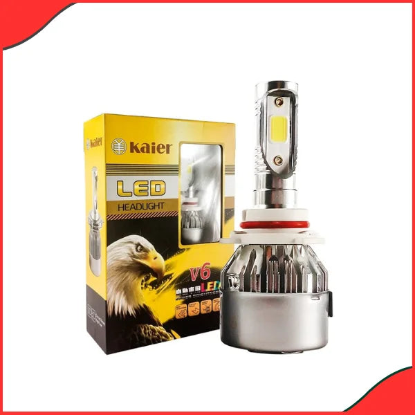 KAIER V6 LED Headlight Bulbs H8H11H16 (6000K) – HiLo Beam Turbo Lights (2 Pcs)