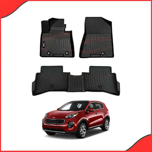 Kia Sportage TPR Floor Mats-Black - Best TPR Floor Mats in Pakistan