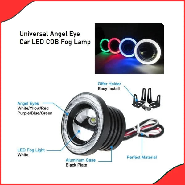 LED Fog Angel Eyes  Stylish & Bright Pair - Best Material